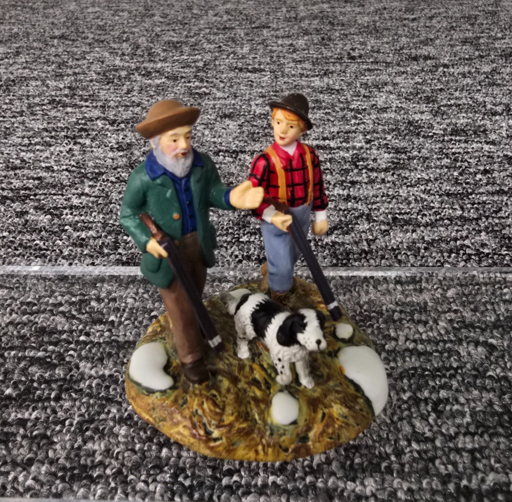 Dept 56 New England Village Learning to Hunt Figure Retired Boxed Complete 57124